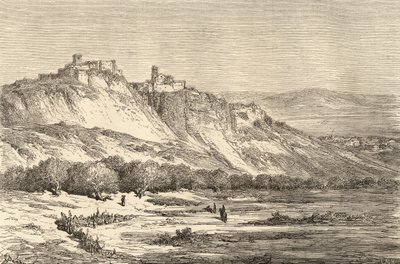 Arcos de la Frontera, Cadiz, illustration from 